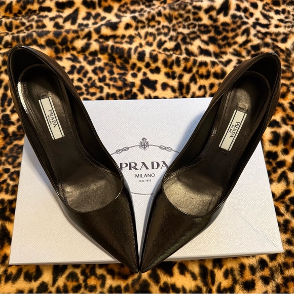 Prada Black Leather Heels - Picture 7 of 9